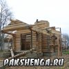 Собранный сруб церкви. 5 октября 2013 г.